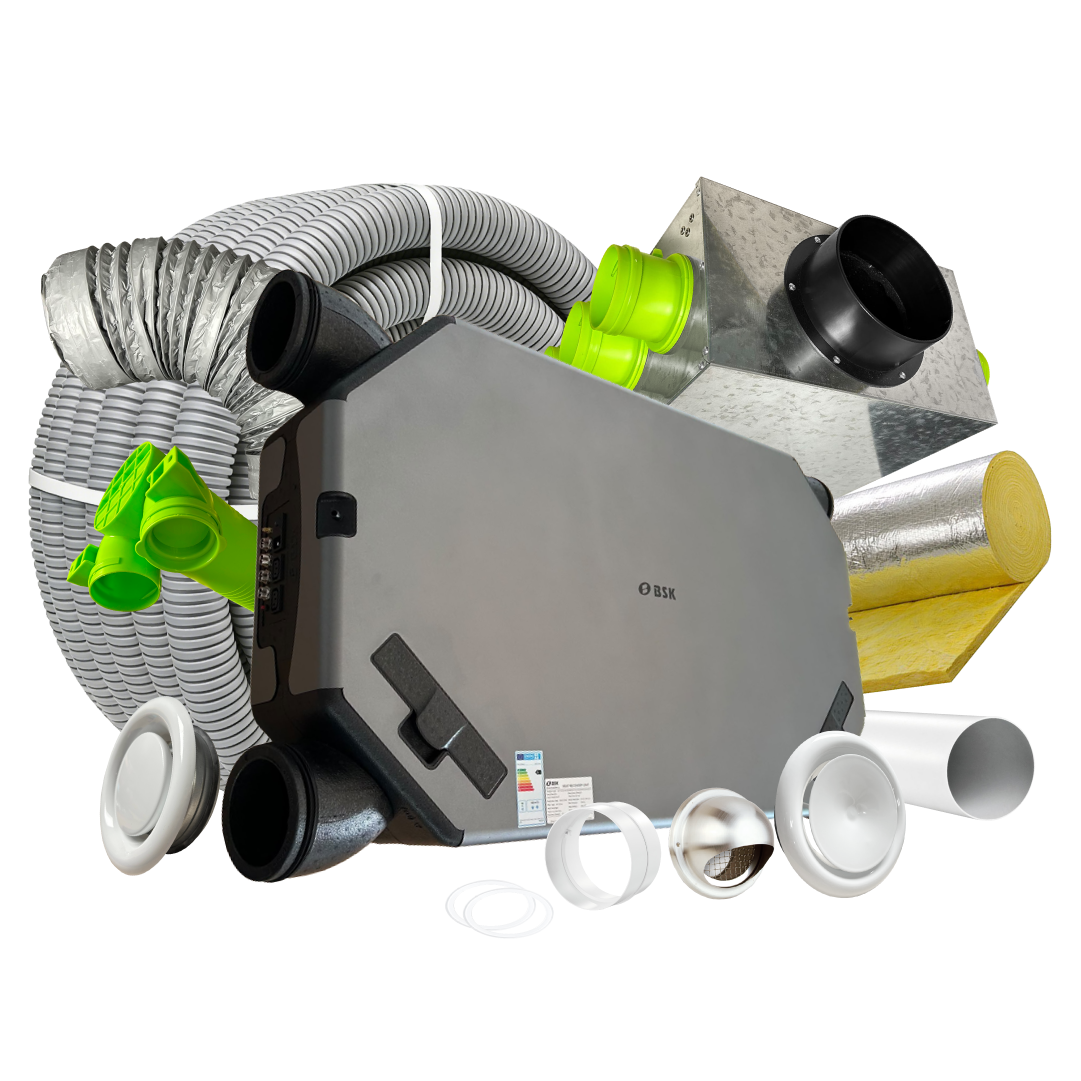 BPC Standard 8 Room MVHR Kit – BSK NOTUS Slim 400m3/h @ 100Pa