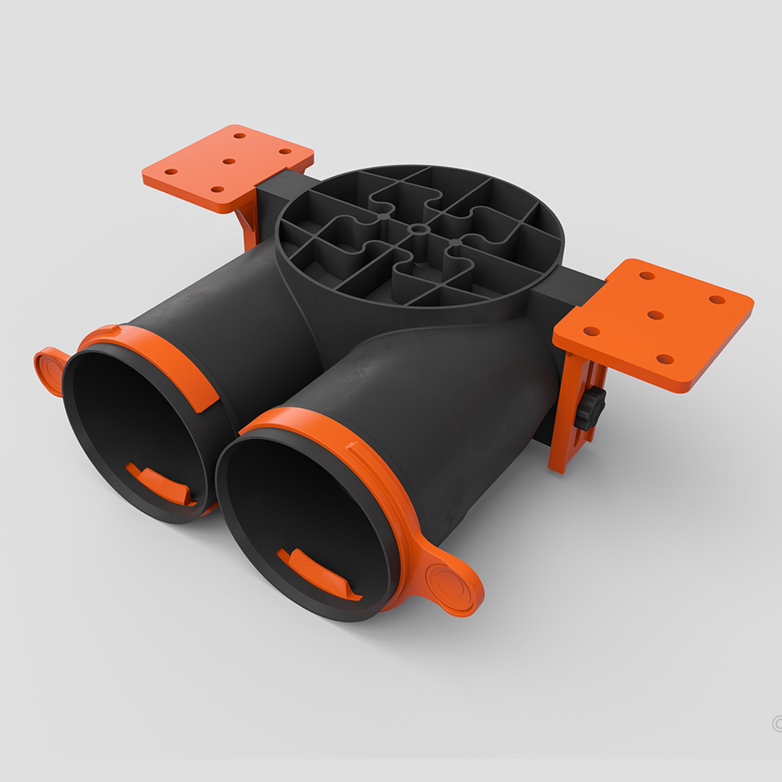 Aero Pro Slim Box Plenum (2x75mm - 125mm connections)