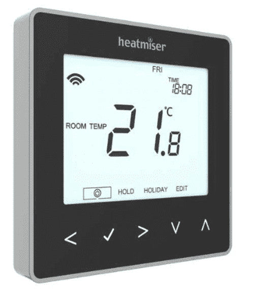 Heatmiser neoStat 12V smart heating controller for low-voltage HVAC and underfloor heating applications