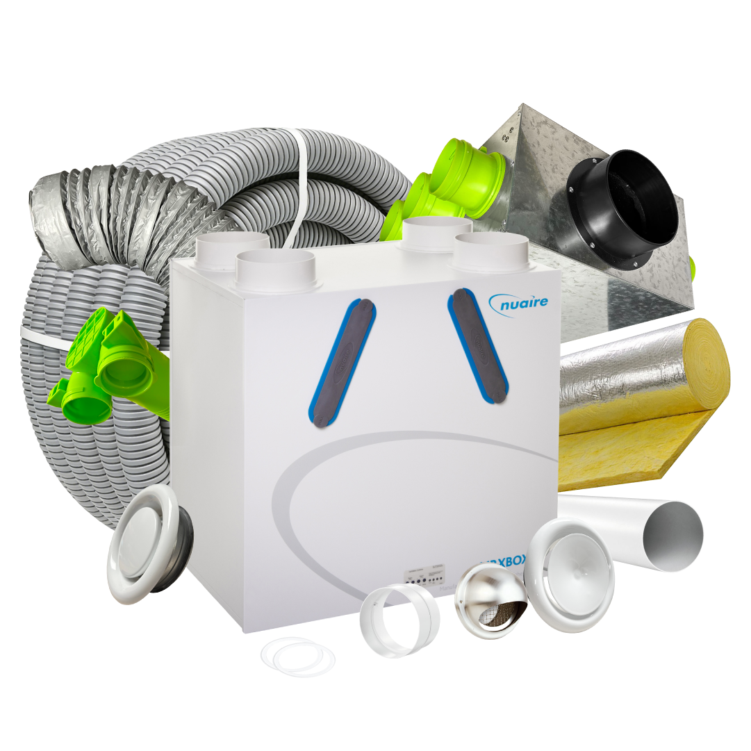 BPC Standard 12 Room MVHR Kit – Nuaire AB-ECO5 Opposite Hand MVHR Unit