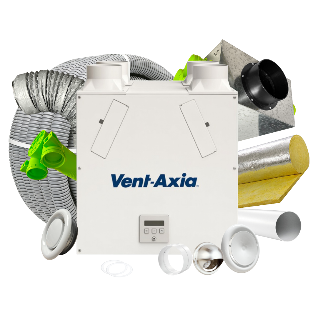 BPC Standard 4 Room MVHR Kit – Vent Axia Kinetic BH L/H