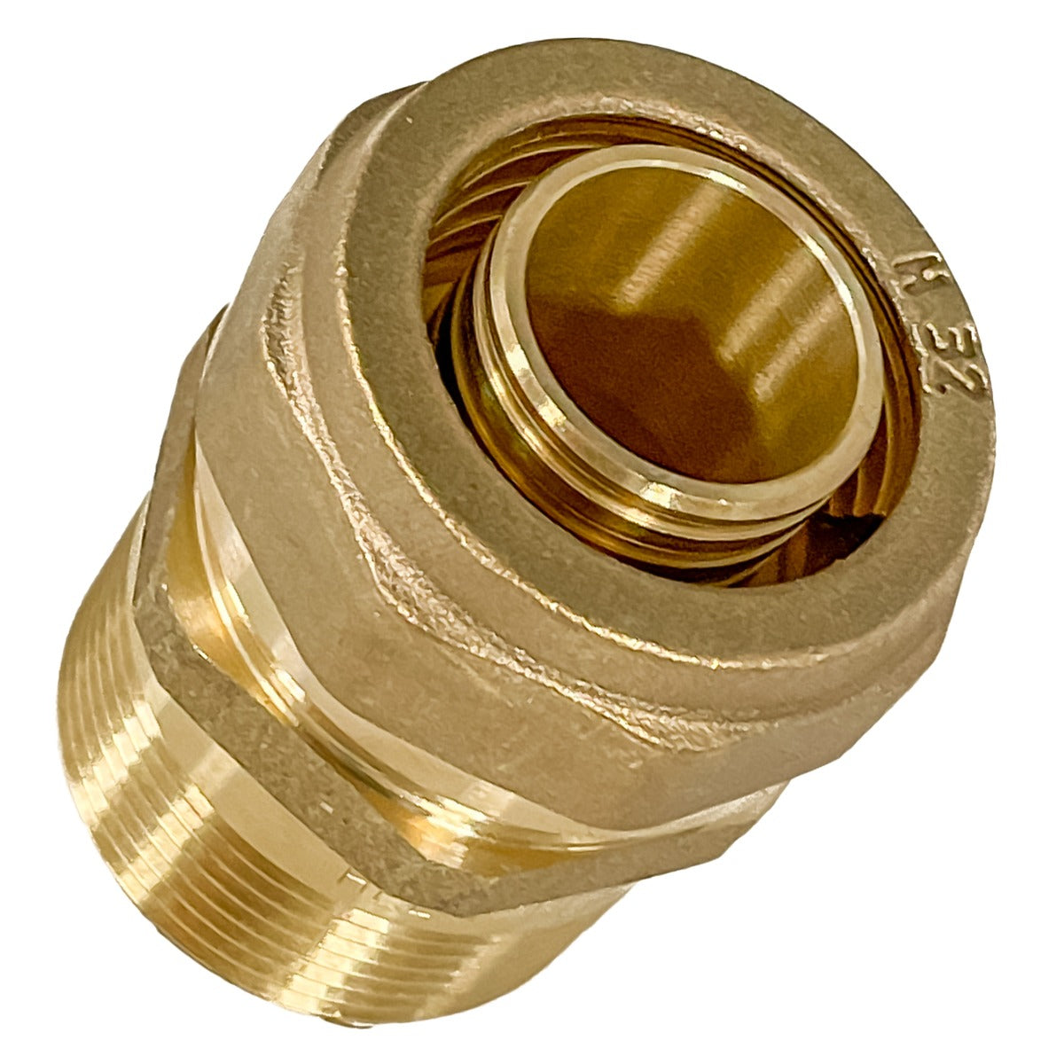 Heatpex Delta 32mm pipe to 1.1/4 thread brass coupling