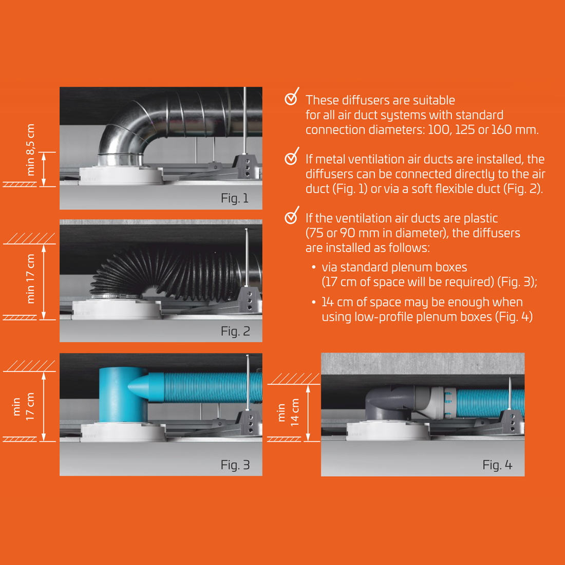 100mm KVADRO Invisible Ceiling Air Valve