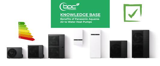 Air source heat pump system providing energy-efficient heating, cooling and hot water for modern homes with reduced carbon emissions and lower running costs