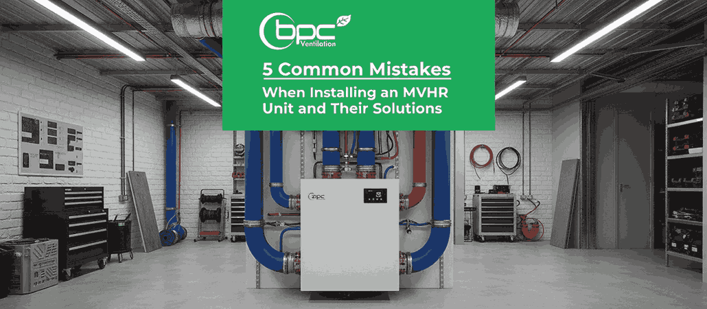 Common MVHR installation mistakes affecting airflow efficiency ducting design and system performance in homes