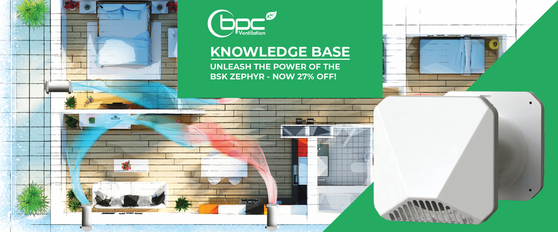 BSK Zephyr MVHR unit offering 27% off promotion featuring energy-efficient single room heat recovery ventilation with quiet operation and advanced airflow control