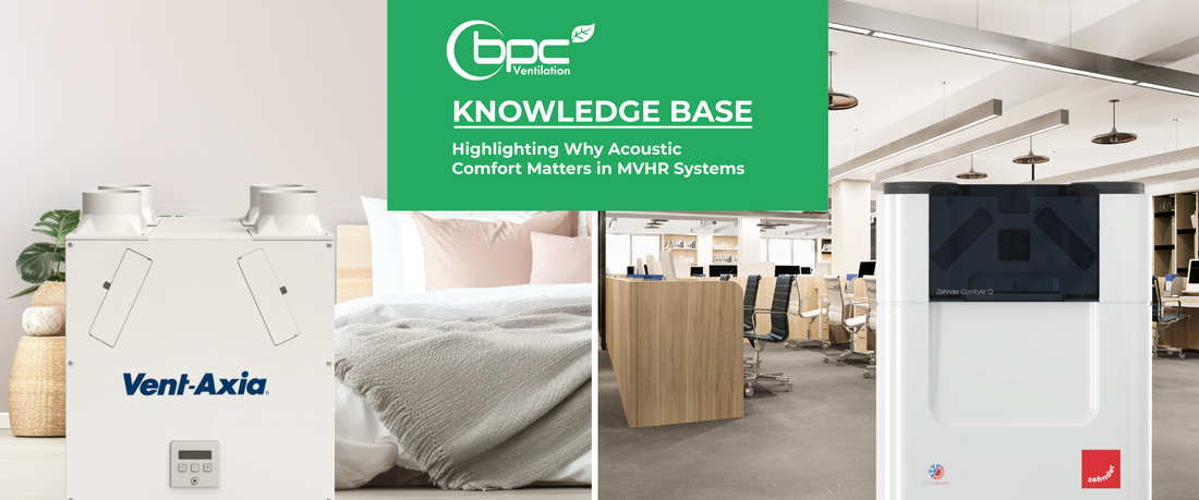 Quiet MVHR ventilation system designed for low noise and optimal acoustic comfort in home