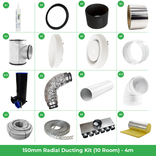 Quiet-Vent 150 10 Room Kit-4m