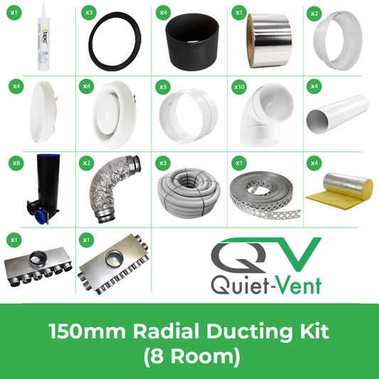 Quiet-Vent 150 8 Room Kit