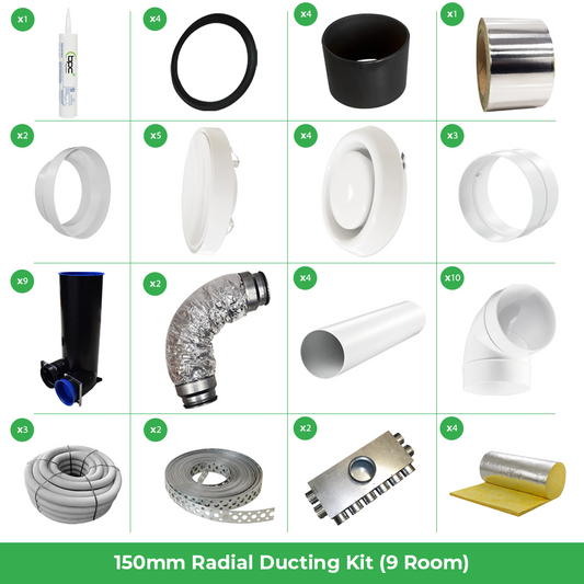 Quiet-Vent 150 9 Room Kit