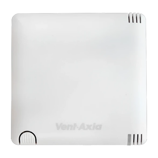 White electronic device with 'Vent-Axia' branding on a white background