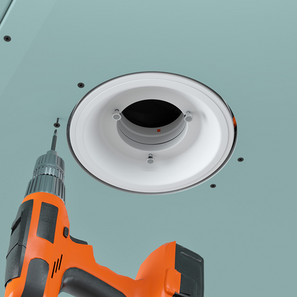 ErgoVent RONDO flush mounted air valve round 100mm - Coanda Effect