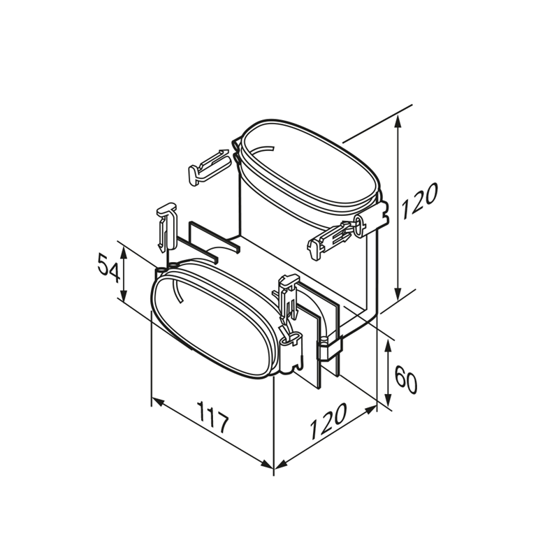 Airflow Airflex 90° Vertical Elbow Oval