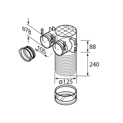 Airflow Airflex 90º Plenum Round