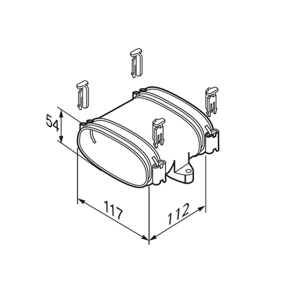 Airflow Airflex Straight Connector Piece Oval