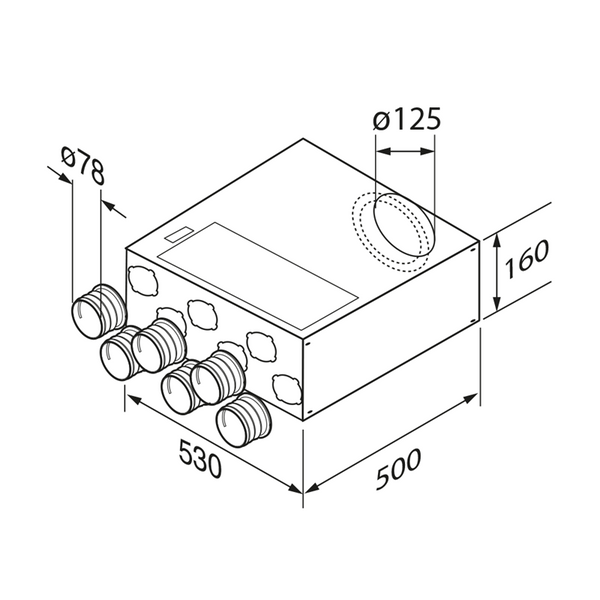 Airflow Airflex 6 Point Distribution Box 125 Spigot - 90000264 – BPC ...