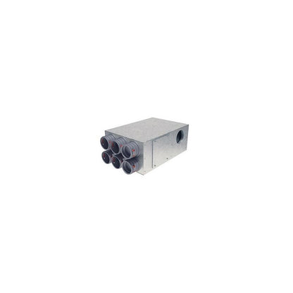 Airflow 6 Spigot in line Distribution box, round spigots - narrow