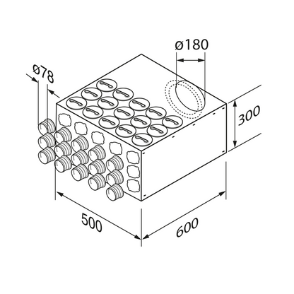 Airflow Airflex 15 Point Distribution Box 180 Spigot