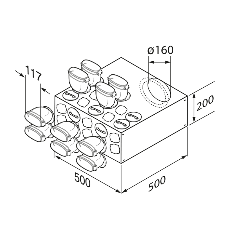 Airflow Airflex 10 Point Distribution Box Oval