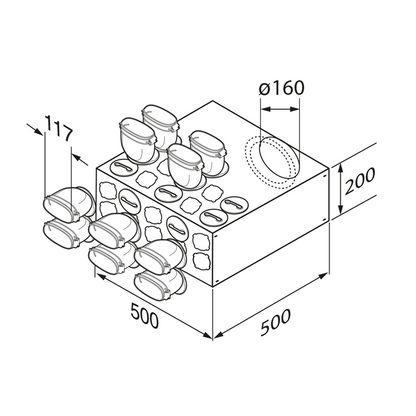 Airflow Airflex 10 Point Distribution Box Oval