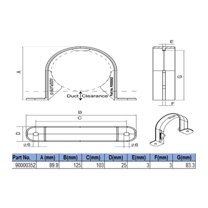 Airflow Round Pipe Clips (Pack of 10)