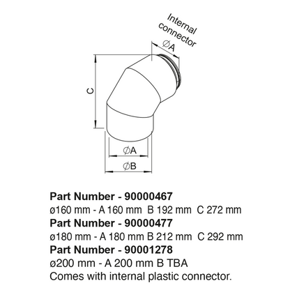 Airflow ISO Thermal Pipe 90° Bend