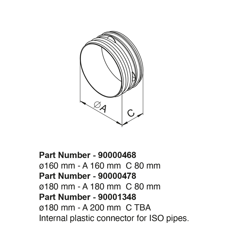 Airflow ISO Thermal Pipe Connector