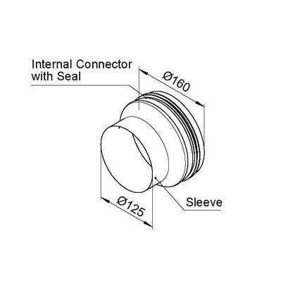 Airflow ISO Thermal Male to Female pipe reducer