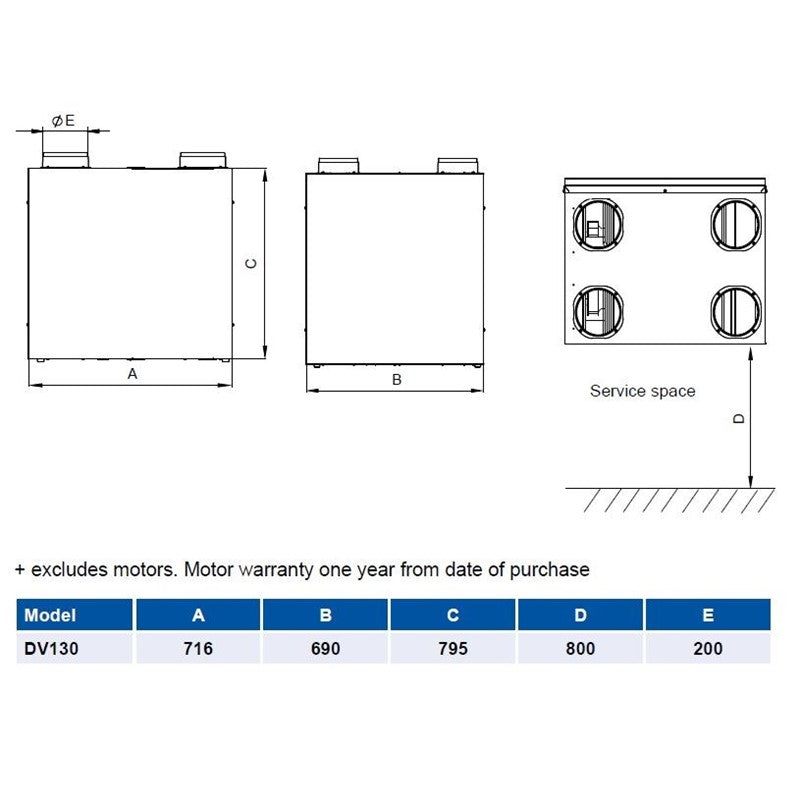 Airflow DV130 Entro MVHR Unit