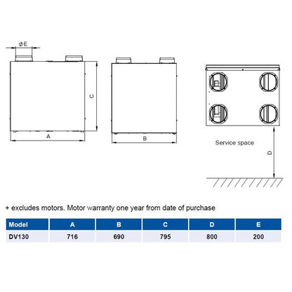 Airflow DV130 Entro MVHR Unit