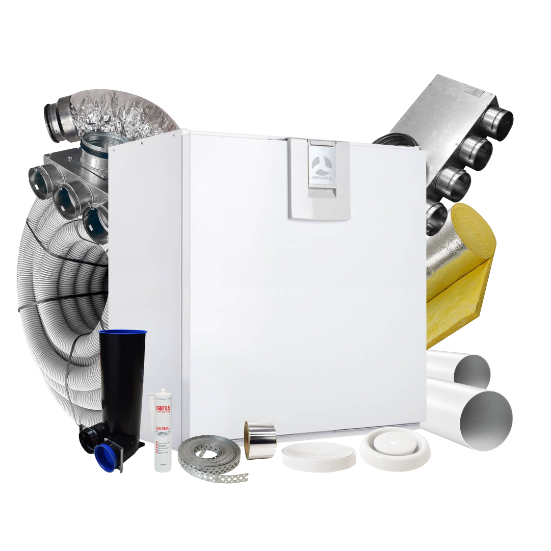 Airflow Adroit DV110 R with Integral CO2 Sensor – 10 Room Complete MVHR Kit