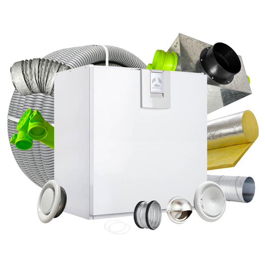 BPC Standard 12 Room MVHR Kit – Airflow Adroit DV145 R with Integral CO2 Sensor