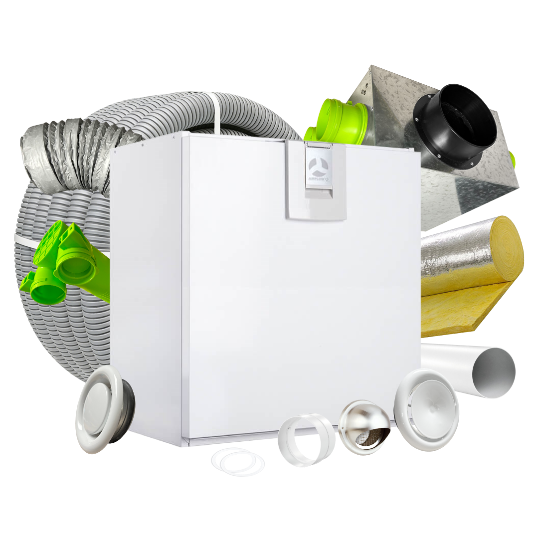 BPC Standard 8 Room MVHR Kit – Airflow Adroit DV96 R with Integral CO2 Sensor