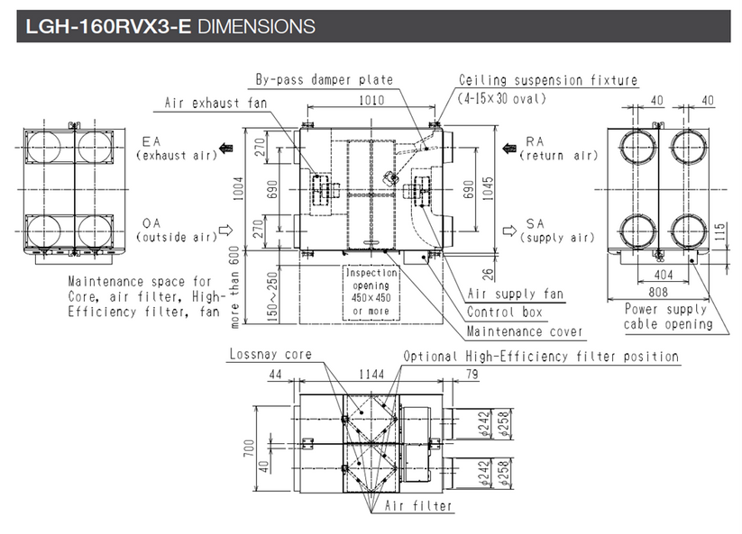 Mitsubishi LGH160-LGH200RVX3-E – BPC Ventilation Store