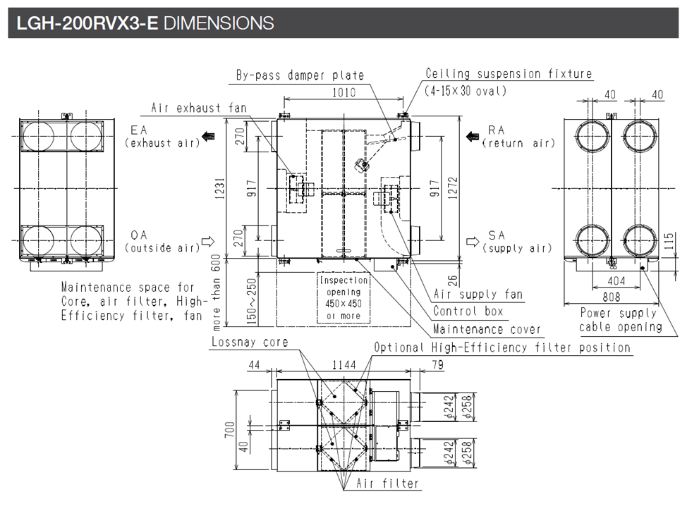 Bpc Drawing Mitsubishi LGH200RVX3-E – BPC Ventilation Store