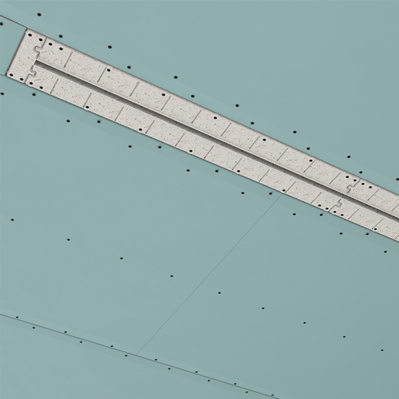 Ergovent Lineo Pro Condi 125 (Puzzle) 1 Slot - 1050mm -2x125mm Side Connections PVC Plenum