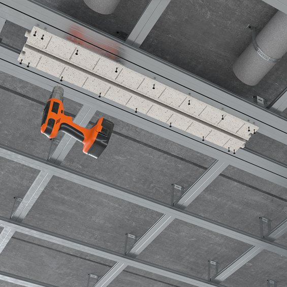 Ergovent Lineo Pro Condi 125 (Puzzle) 1 Slot - 1050mm -2x125mm Side Connections PVC Plenum