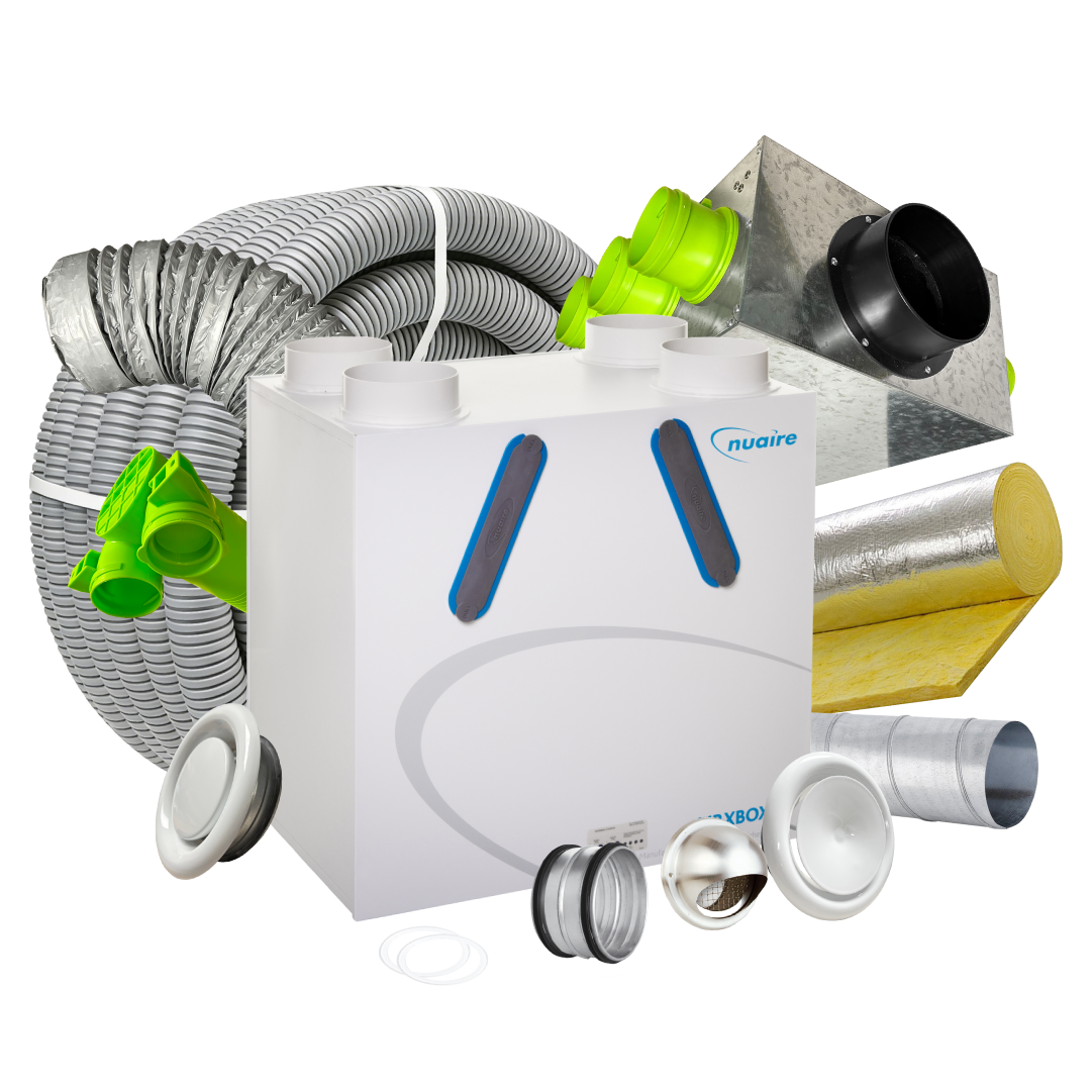 BPC Standard 12 Room MVHR Kit – Nuaire AB-ECO4 Opposite Hand MVHR Unit