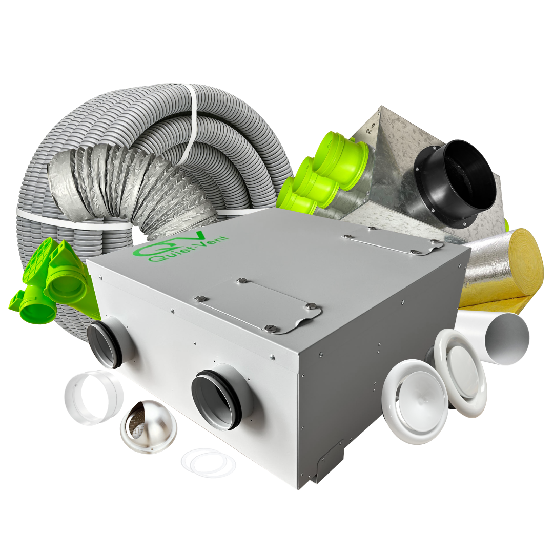 BPC Standard 6 Room MVHR Kit – Quiet-Vent HR150 MVHR Unit