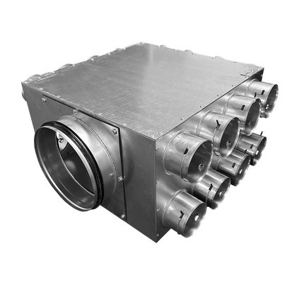 Quiet-Vent 24 pt Adjustable Distribution Box - 200 Spigot (75mm) with 6 x blanking caps