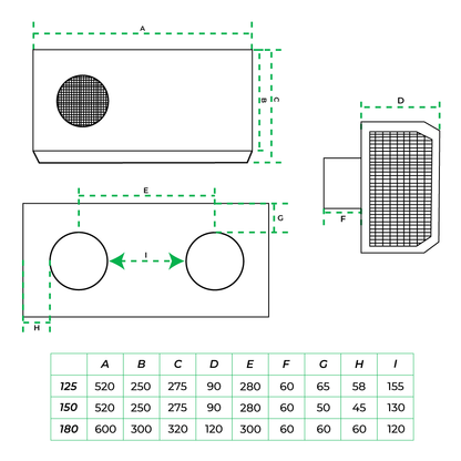 Quiet-Vent 2 in 1 External Wall Grille