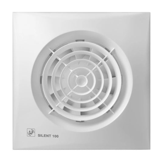 S&P Silent 100 CDZ Wall Fan - PIR / Timer / Indicator / Shutte - Rated 26l/s