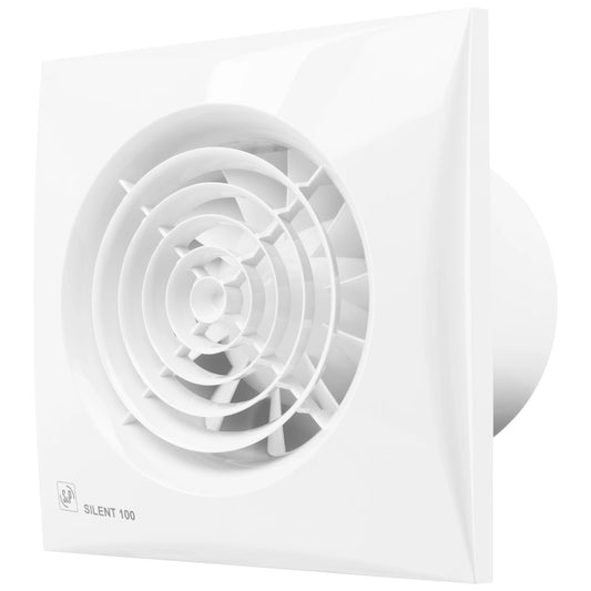 S&P Silent 100 CHZ Wall Fan - Humidity / Timer / Indicator / Shutte - Rated 26l/s