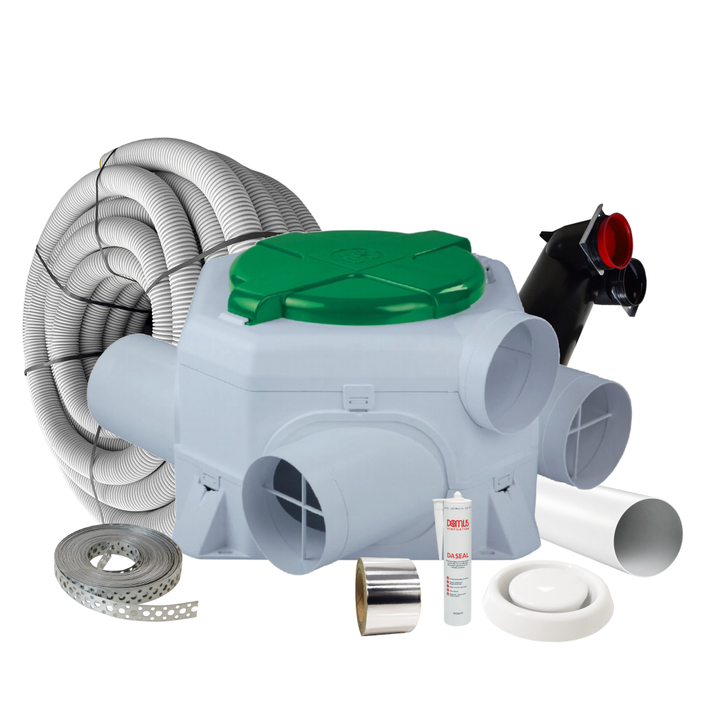 S&P OZEO E Ecowatt DHU-RF Humidity MEV c/w RF Controller & Fault Indicator – 3 Extract-Room Complete MEV Kit