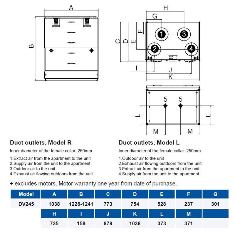 Airflow Adroit DV245 Heat Recovery Unit