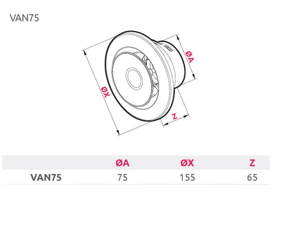 Awenta 75mm Radial Air Supply Valve