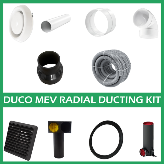 Duco Silent Box MEV Radial Ducting Kit