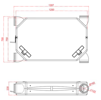 BSK Notus Slim ceiling mounted 400m3/hr unit with humidity sensor