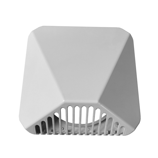BSK Zephyr White PVC Outer Wall Plate & Grill