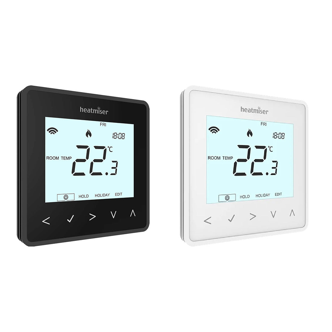 Heatmiser neoStat 230V White thermostat with floor sensor cable and housing for underfloor heating systems